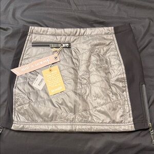 SKHOOP Silver and Black Mini Skirt